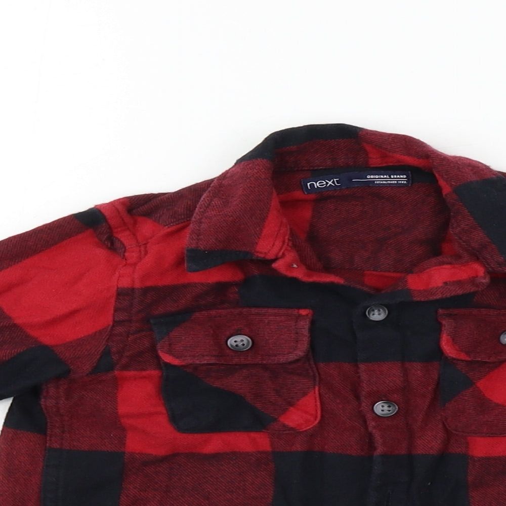 NEXT  Boys Red Check  Basic Button-Up Size 3 Years