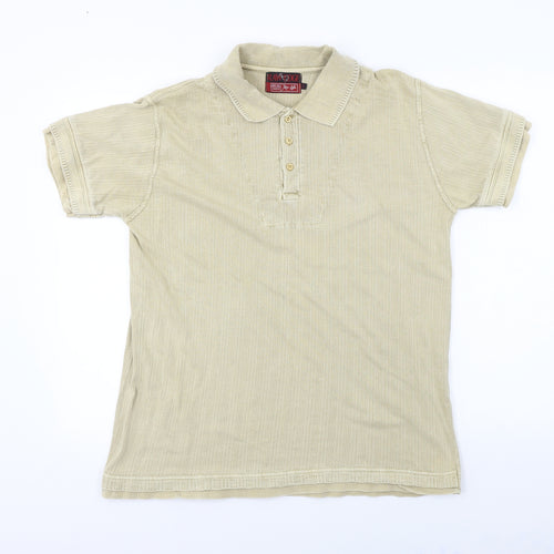Raw Edge  Mens Beige    Polo Size L