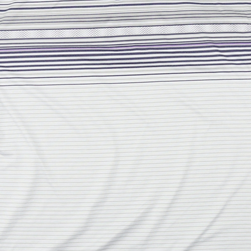 carapqu  Mens Grey Striped   Polo Size M