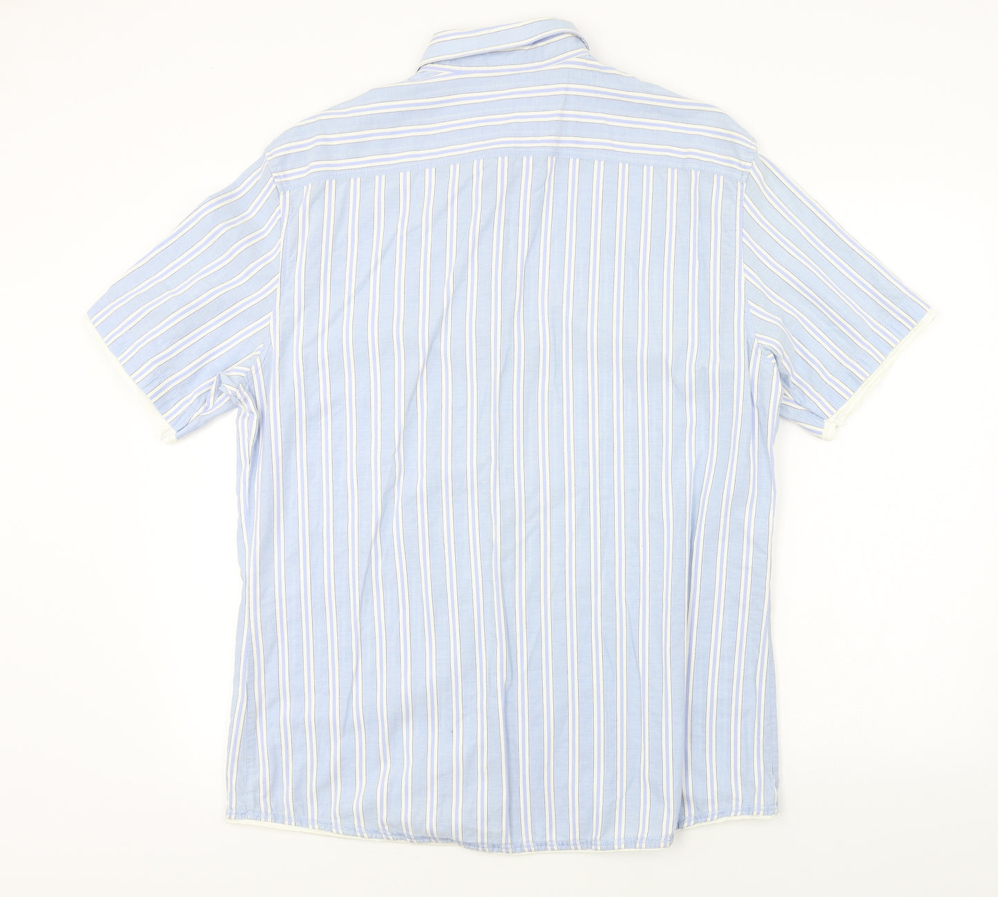 NEXT  Mens Blue Striped   Button-Up Size L