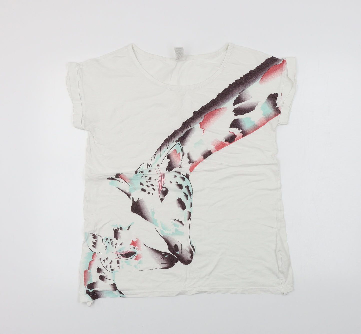 Avon  Womens White   Basic T-Shirt Size 10