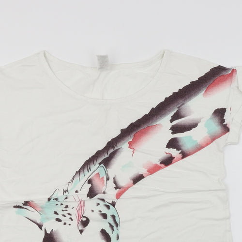 Avon  Womens White   Basic T-Shirt Size 10