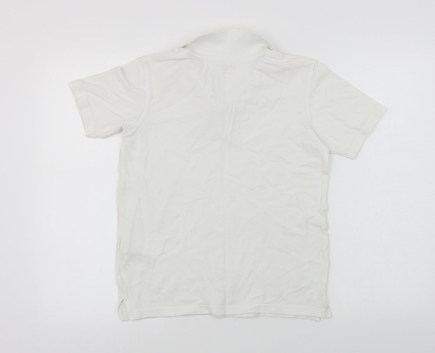 Marks and Spencer  Girls White   Basic Polo Size 10-11 Years