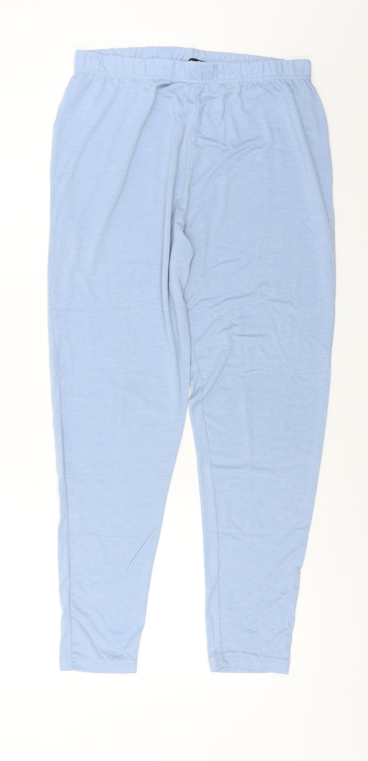 Boohoo Womens Blue Trousers Size 12 L23 in