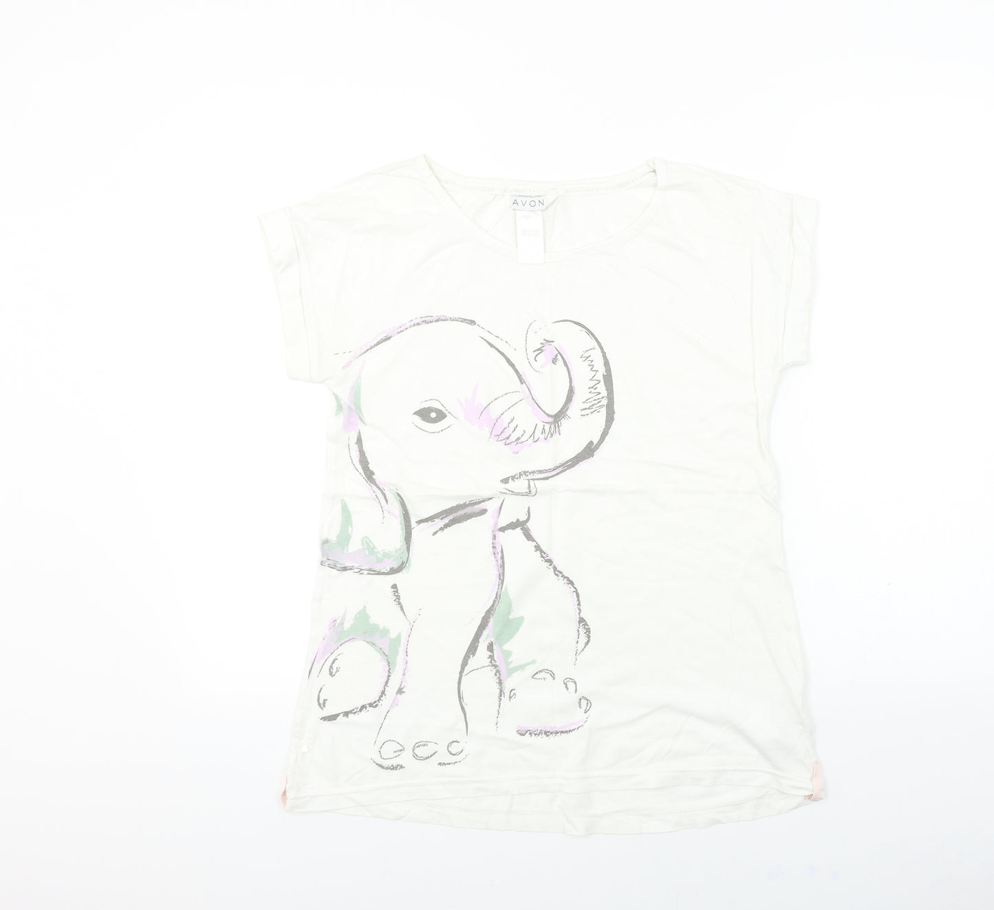 Avon Womens White   Basic T-Shirt Size 12