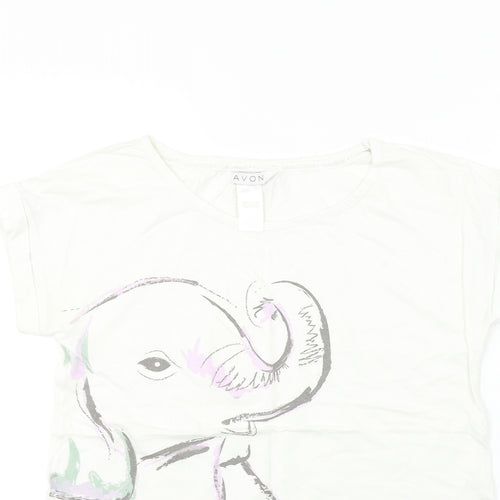 Avon Womens White   Basic T-Shirt Size 12