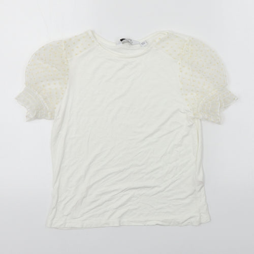 Dorothy Perkins  Womens White   Basic T-Shirt Size 8
