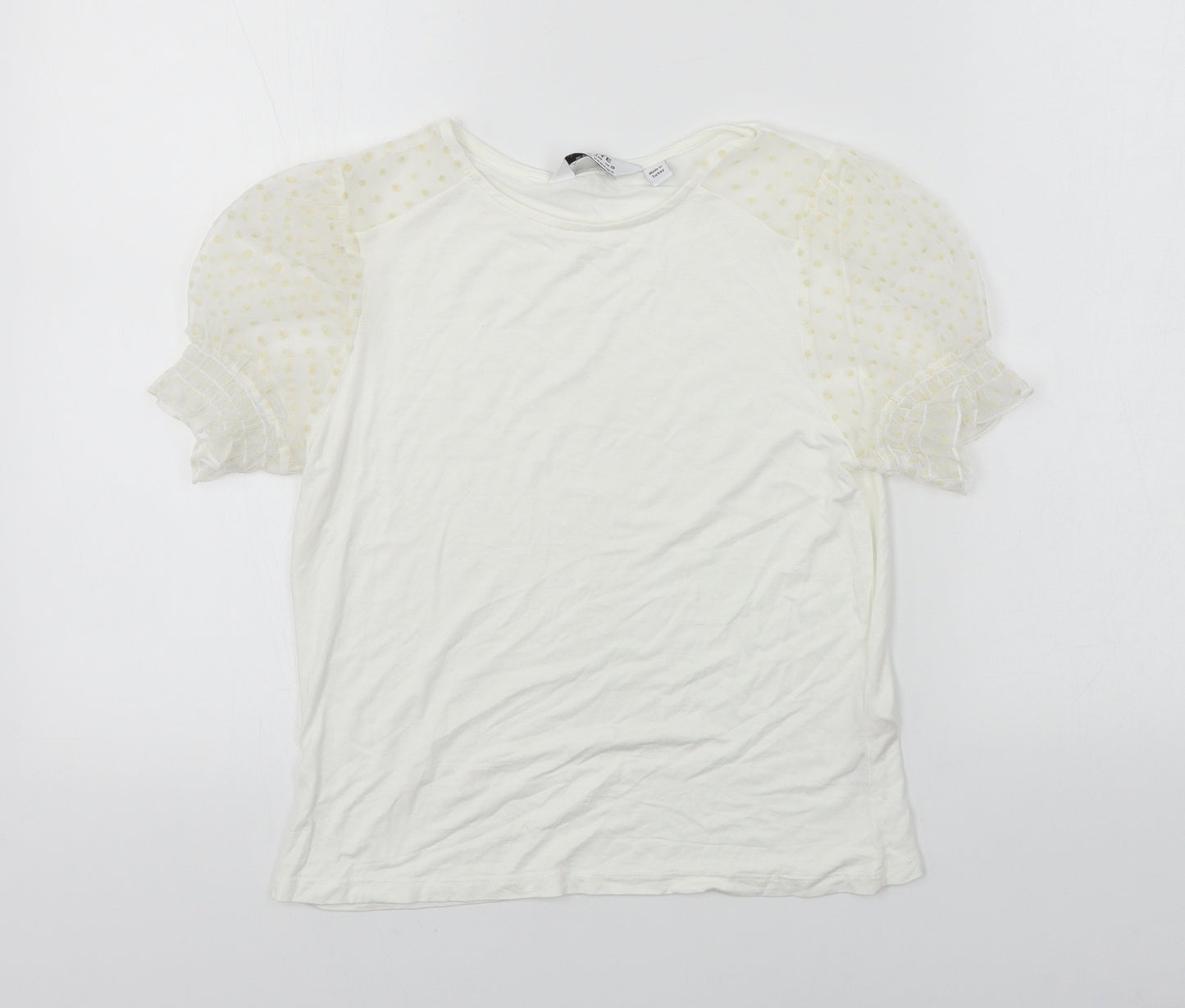 Dorothy Perkins  Womens White   Basic T-Shirt Size 8