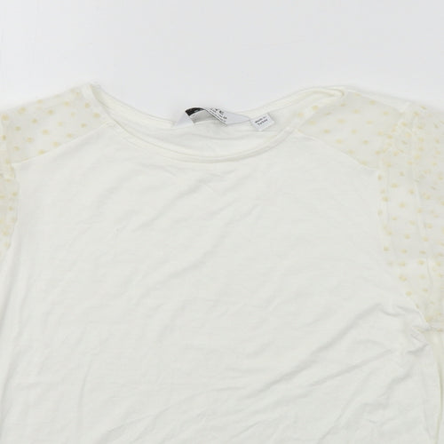 Dorothy Perkins  Womens White   Basic T-Shirt Size 8