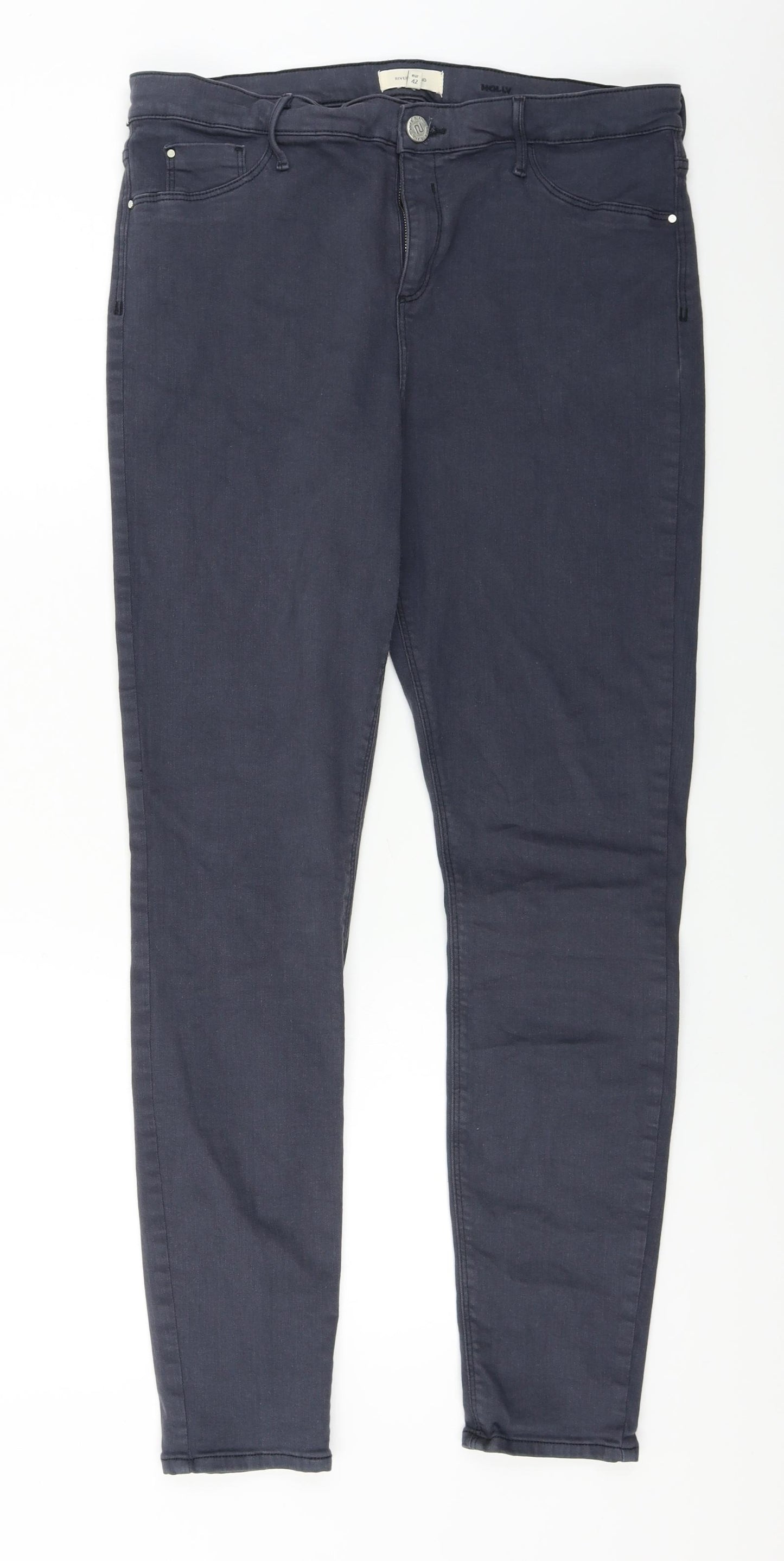 River Island  Womens Grey   Skinny Jeans Size 16 L27 in