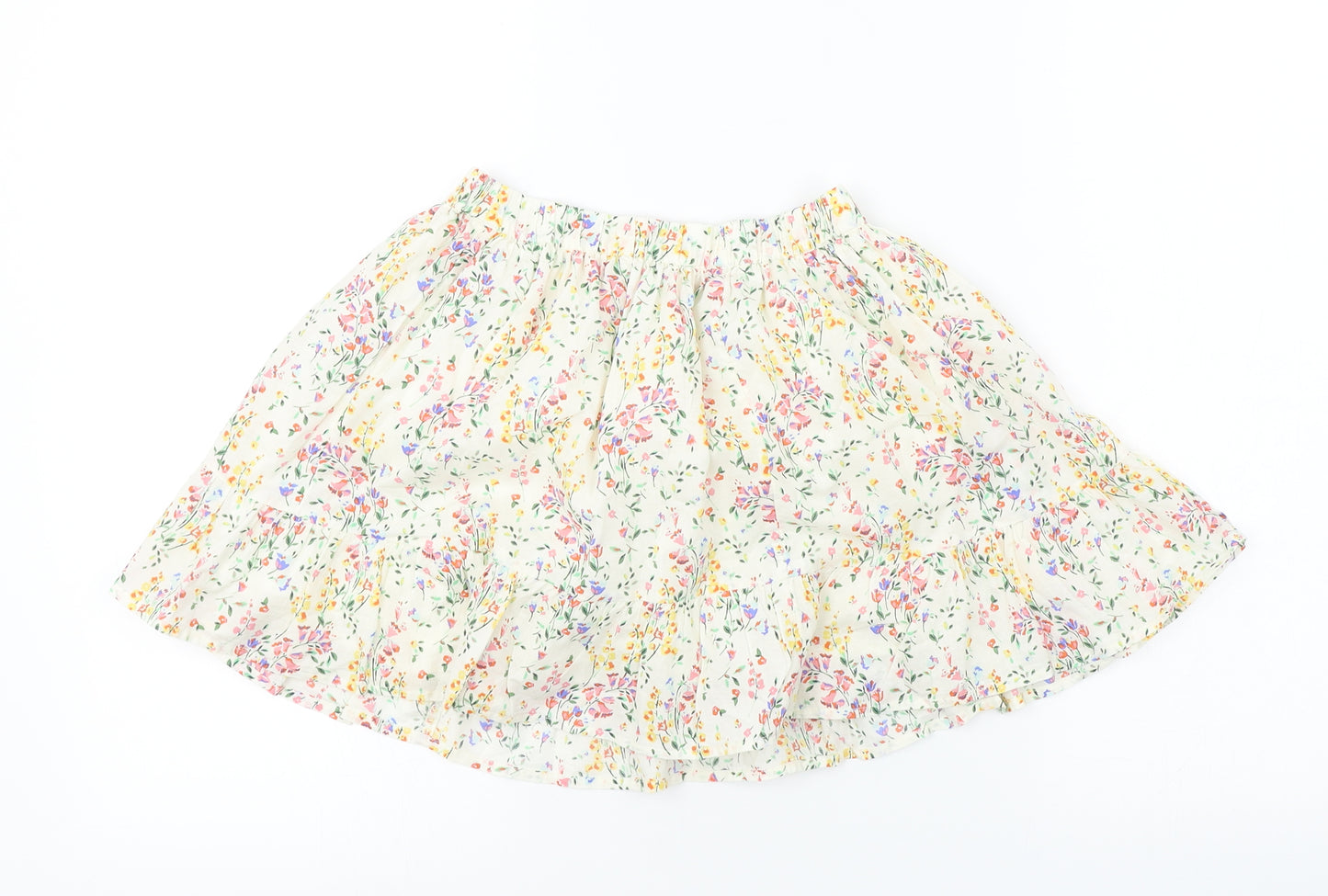 NEXT  Girls Ivory Floral  A-Line Skirt Size 5-6 Years