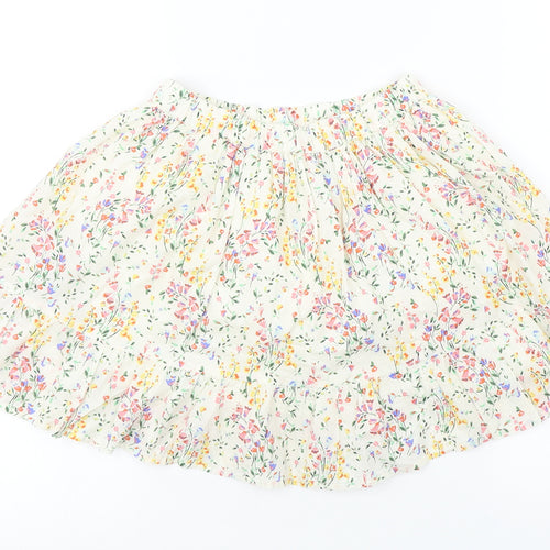 NEXT  Girls Ivory Floral  A-Line Skirt Size 5-6 Years