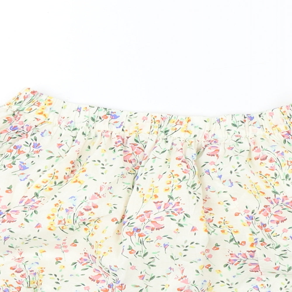 NEXT  Girls Ivory Floral  A-Line Skirt Size 5-6 Years