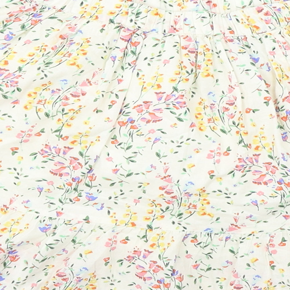 NEXT  Girls Ivory Floral  A-Line Skirt Size 5-6 Years