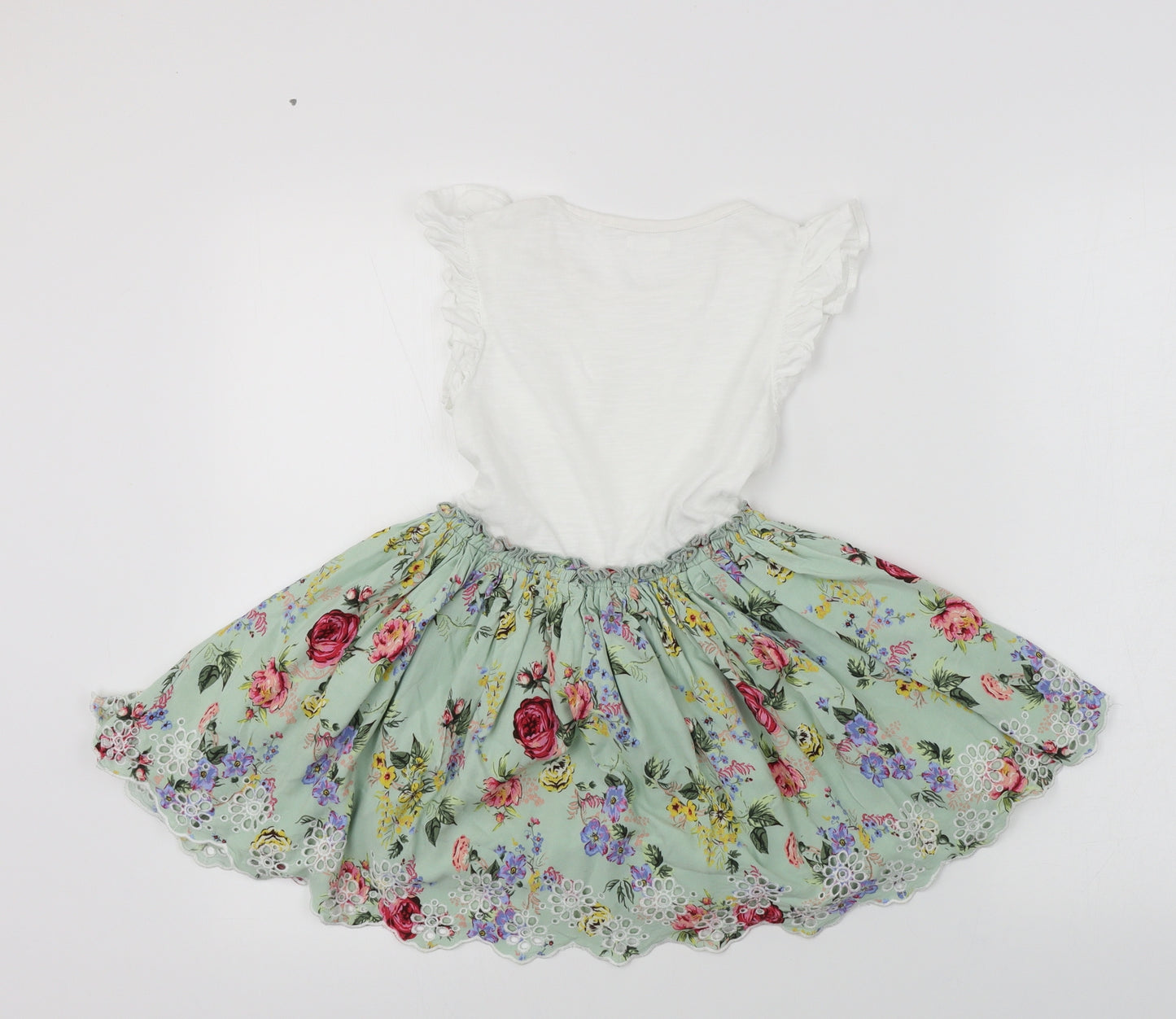 NEXT  Girls Green Floral  A-Line  Size 6 Years