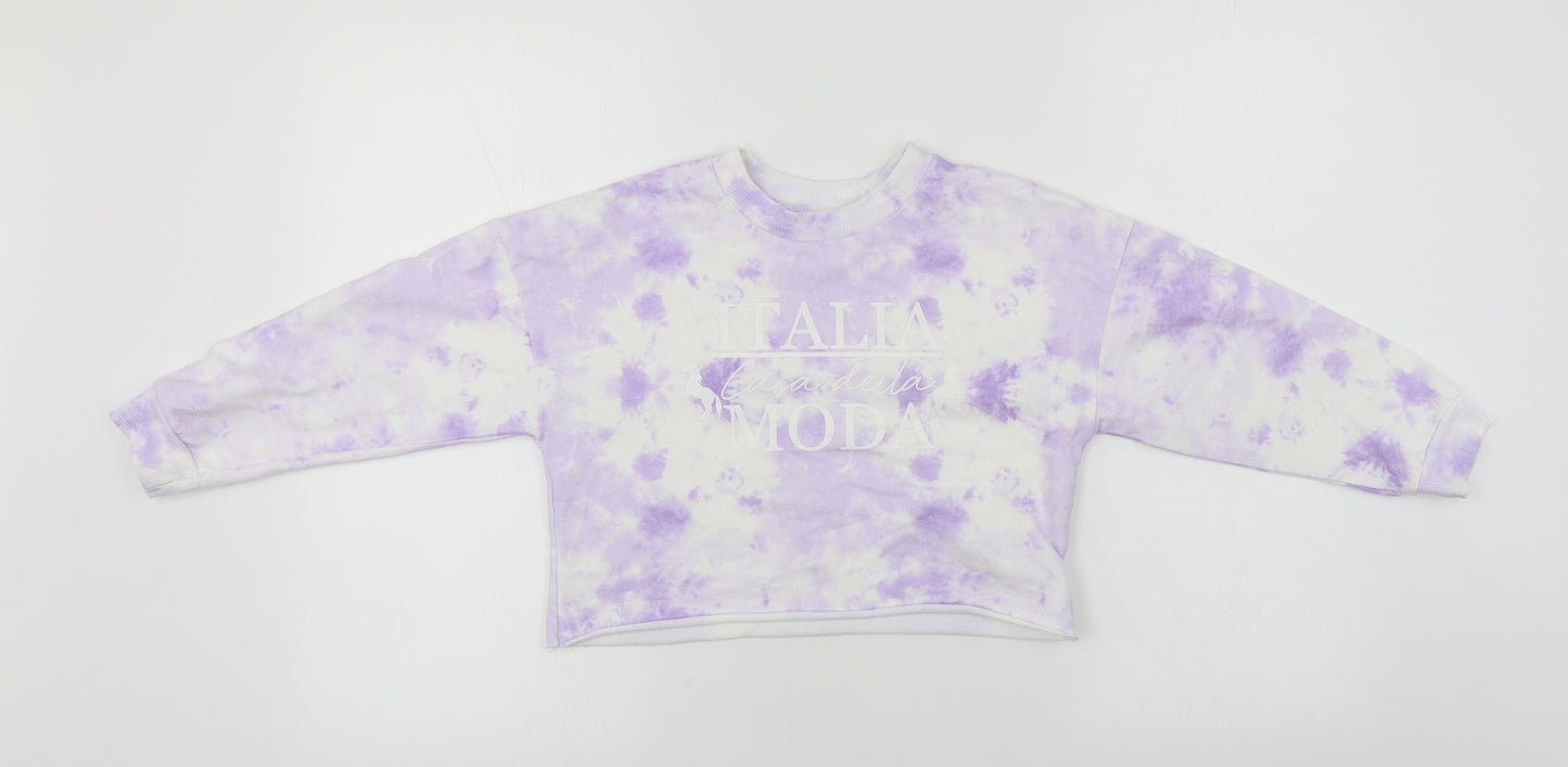 George  Girls Purple   Pullover Jumper Size 6-7 Years