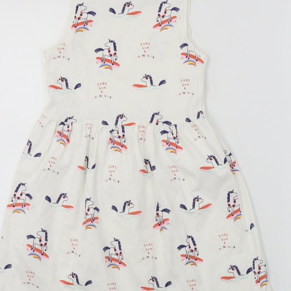 Marks and Spencer  Girls White   A-Line  Size 6-7 Years