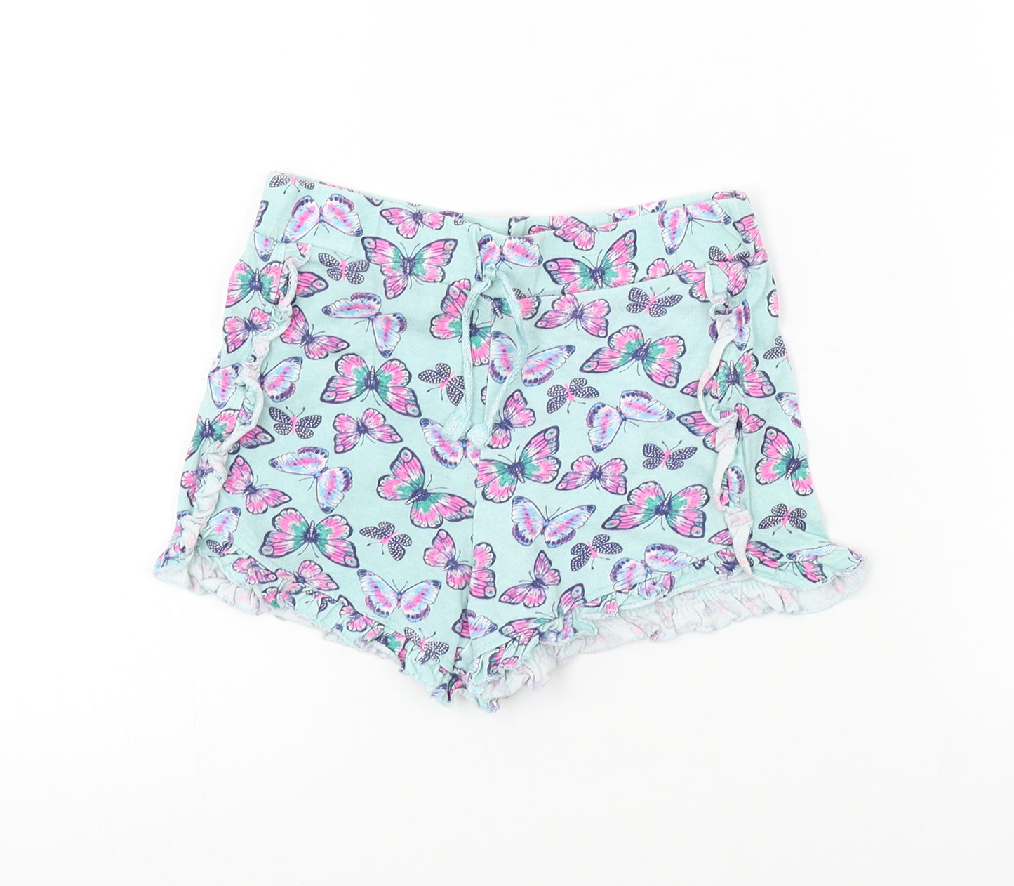 Primark  Girls Blue Animal Print  Cut-Off Shorts Size 5-6 Years