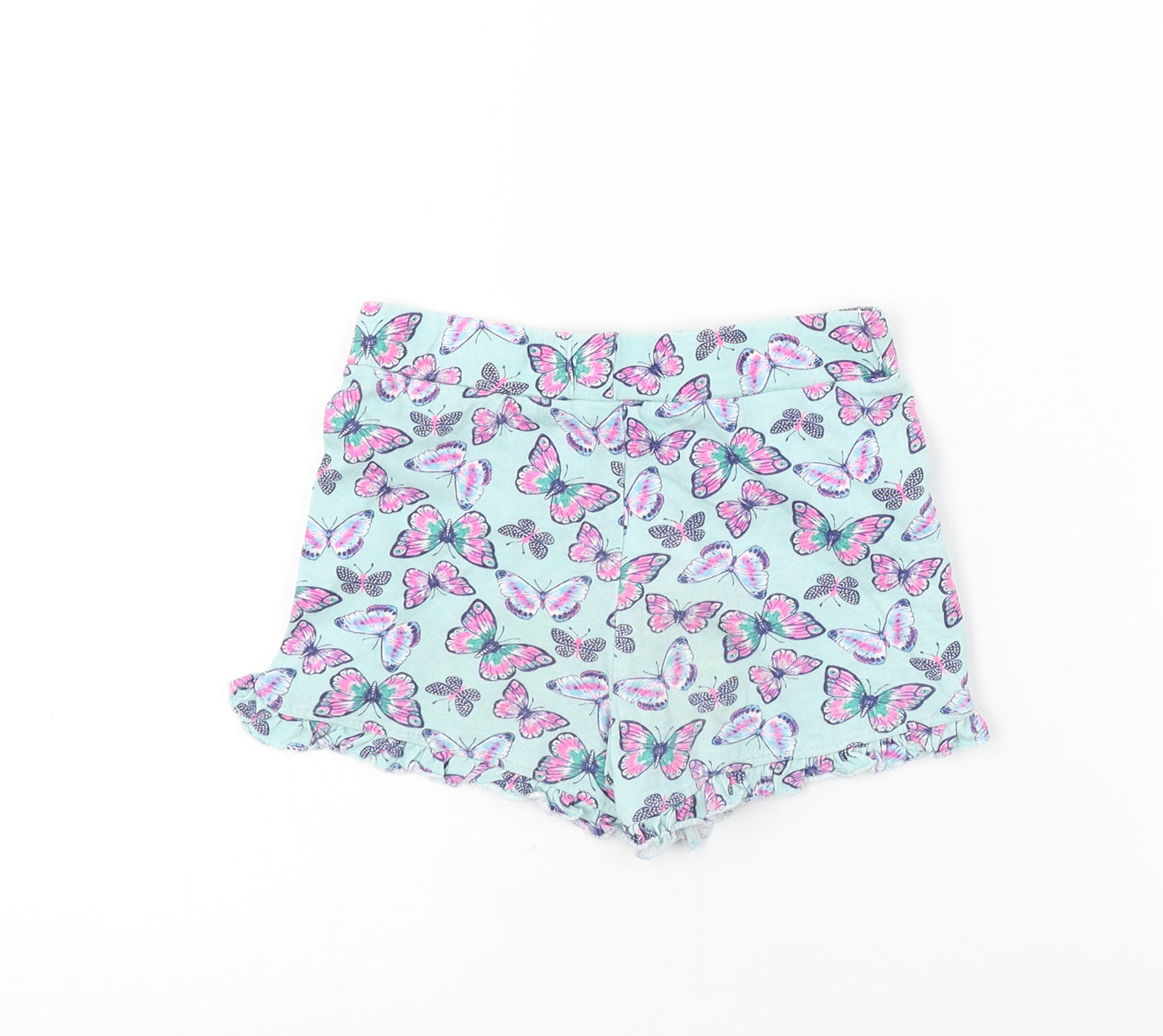 Primark  Girls Blue Animal Print  Cut-Off Shorts Size 5-6 Years