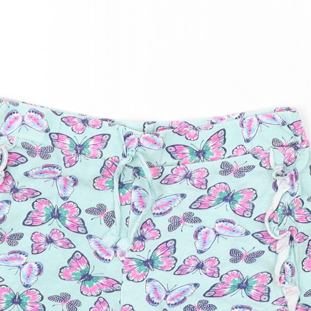 Primark  Girls Blue Animal Print  Cut-Off Shorts Size 5-6 Years