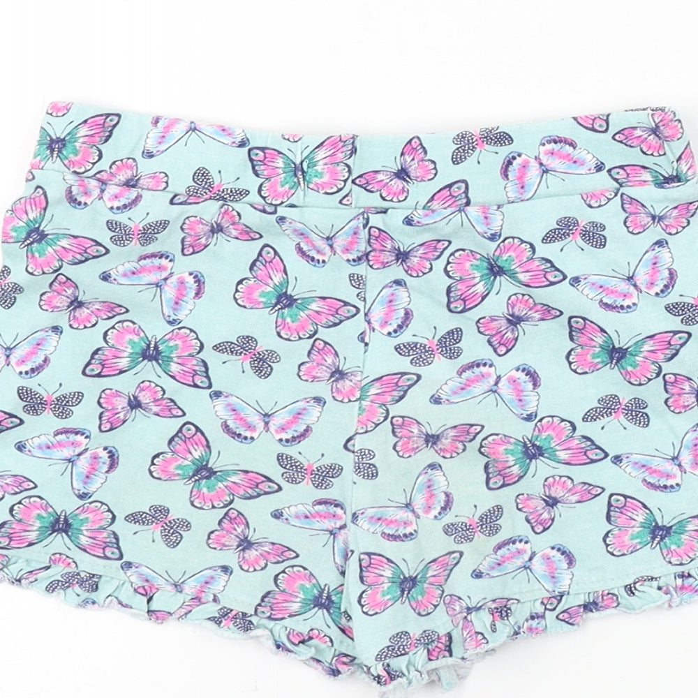 Primark  Girls Blue Animal Print  Cut-Off Shorts Size 5-6 Years