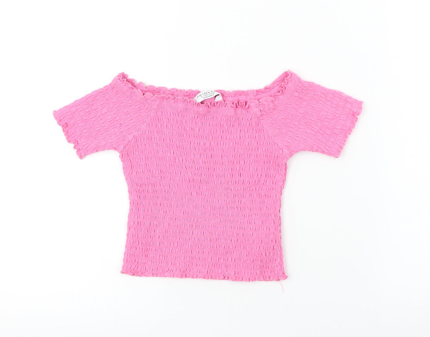 Primark  Girls Pink   Basic T-Shirt Size 6-7 Years