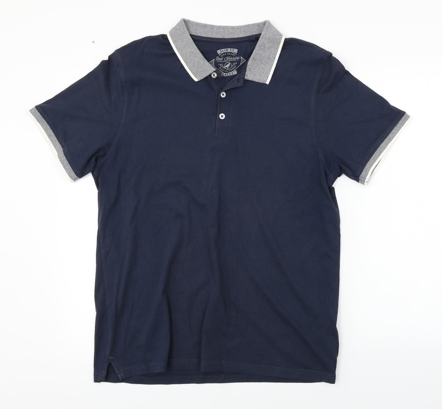 Red Herring  Mens Blue    Polo Size L