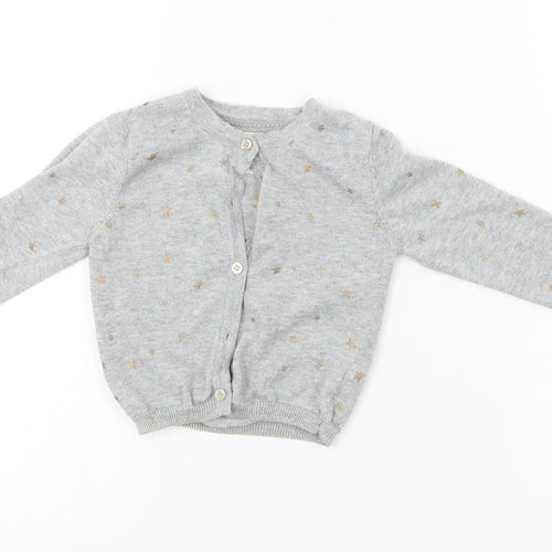 Primark  Girls Grey   Cardigan Jumper Size 12-18 Months