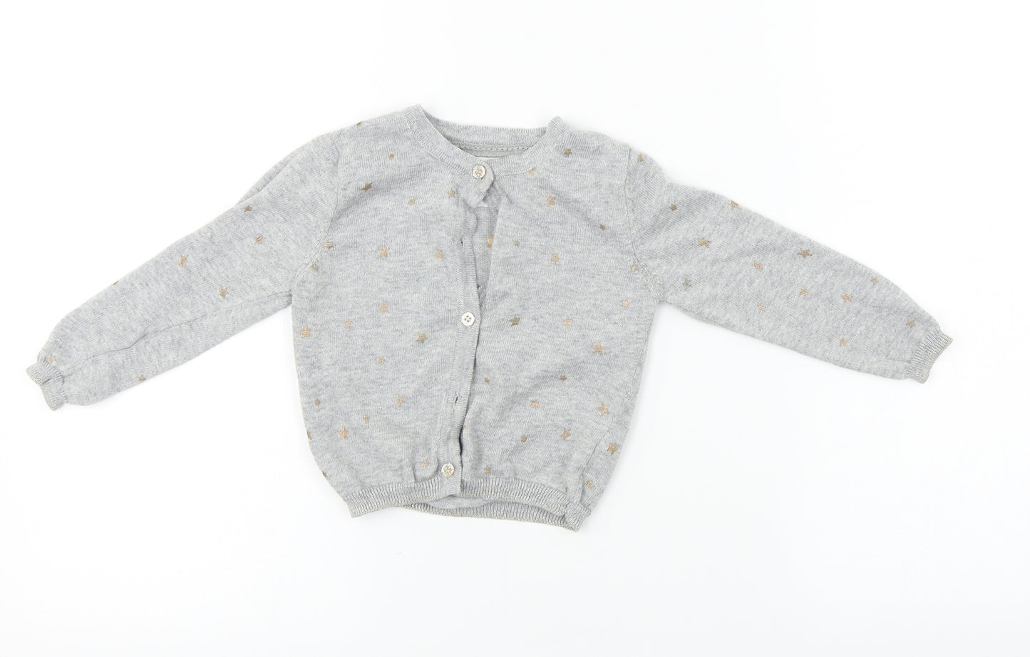 Primark  Girls Grey   Cardigan Jumper Size 12-18 Months