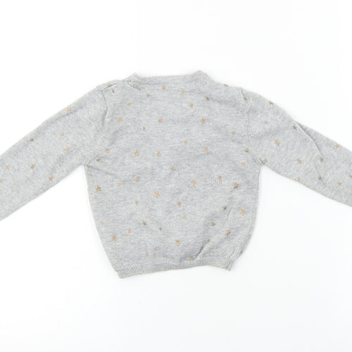 Primark  Girls Grey   Cardigan Jumper Size 12-18 Months