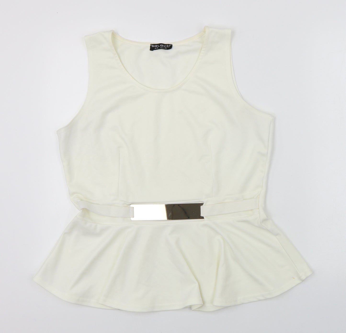 Select  Womens White   Basic Blouse Size 16