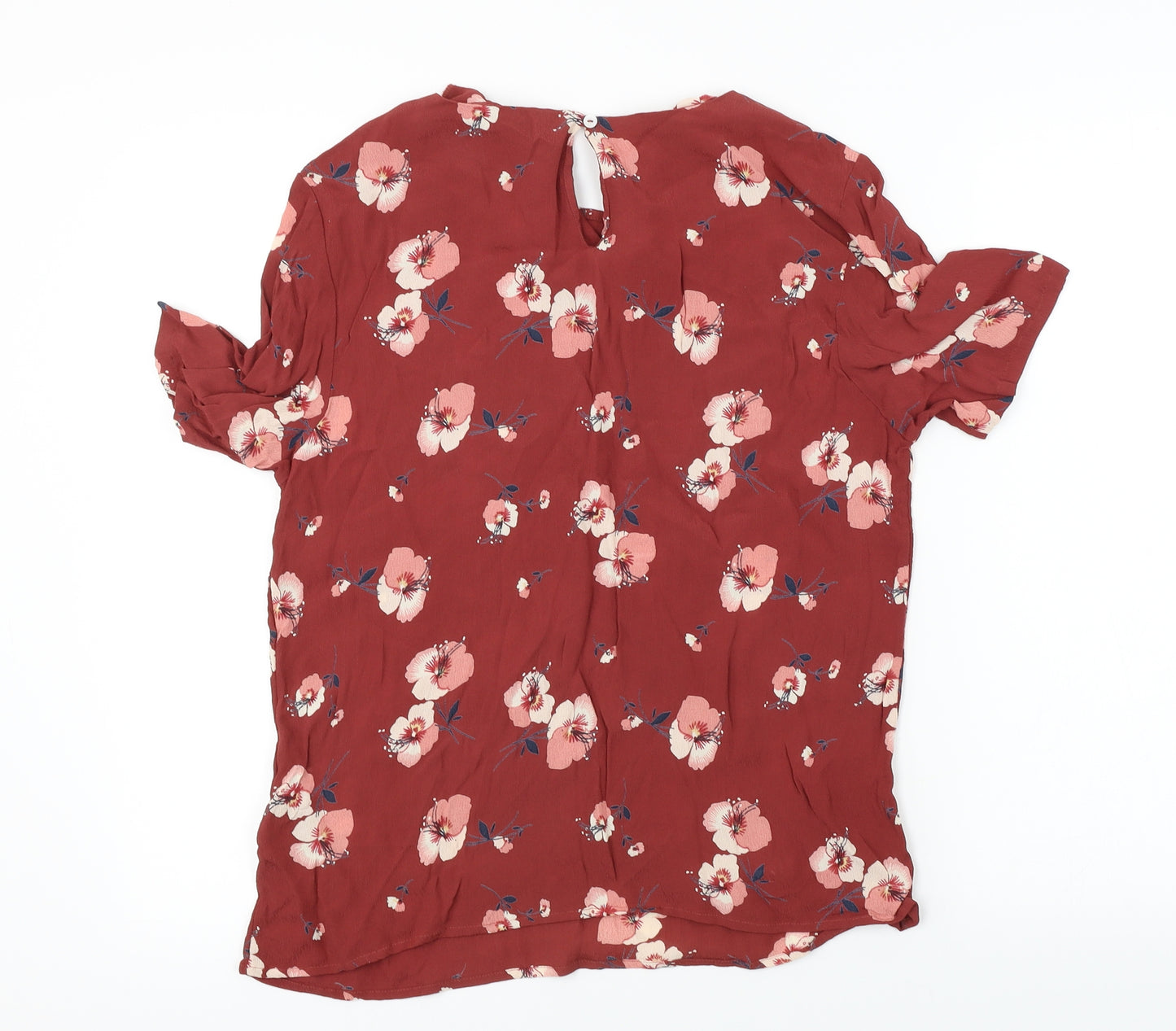 Marks and Spencer  Womens Brown Floral  Basic Blouse Size 14