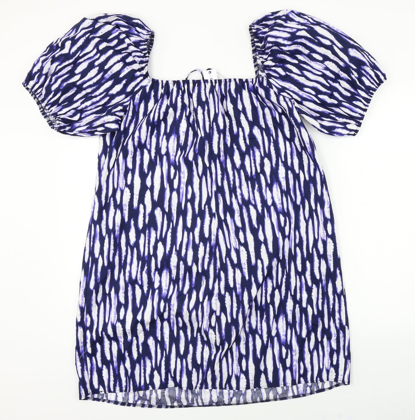 George  Womens Blue Animal Print  A-Line  Size 18