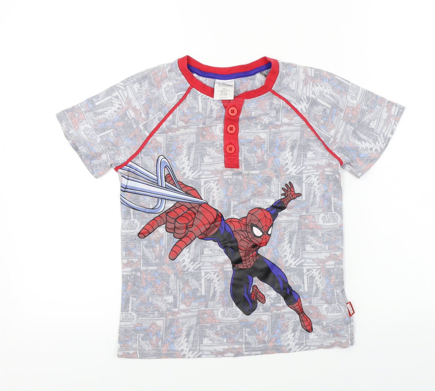 Disney  Boys Grey   Basic T-Shirt Size 9-10 Years