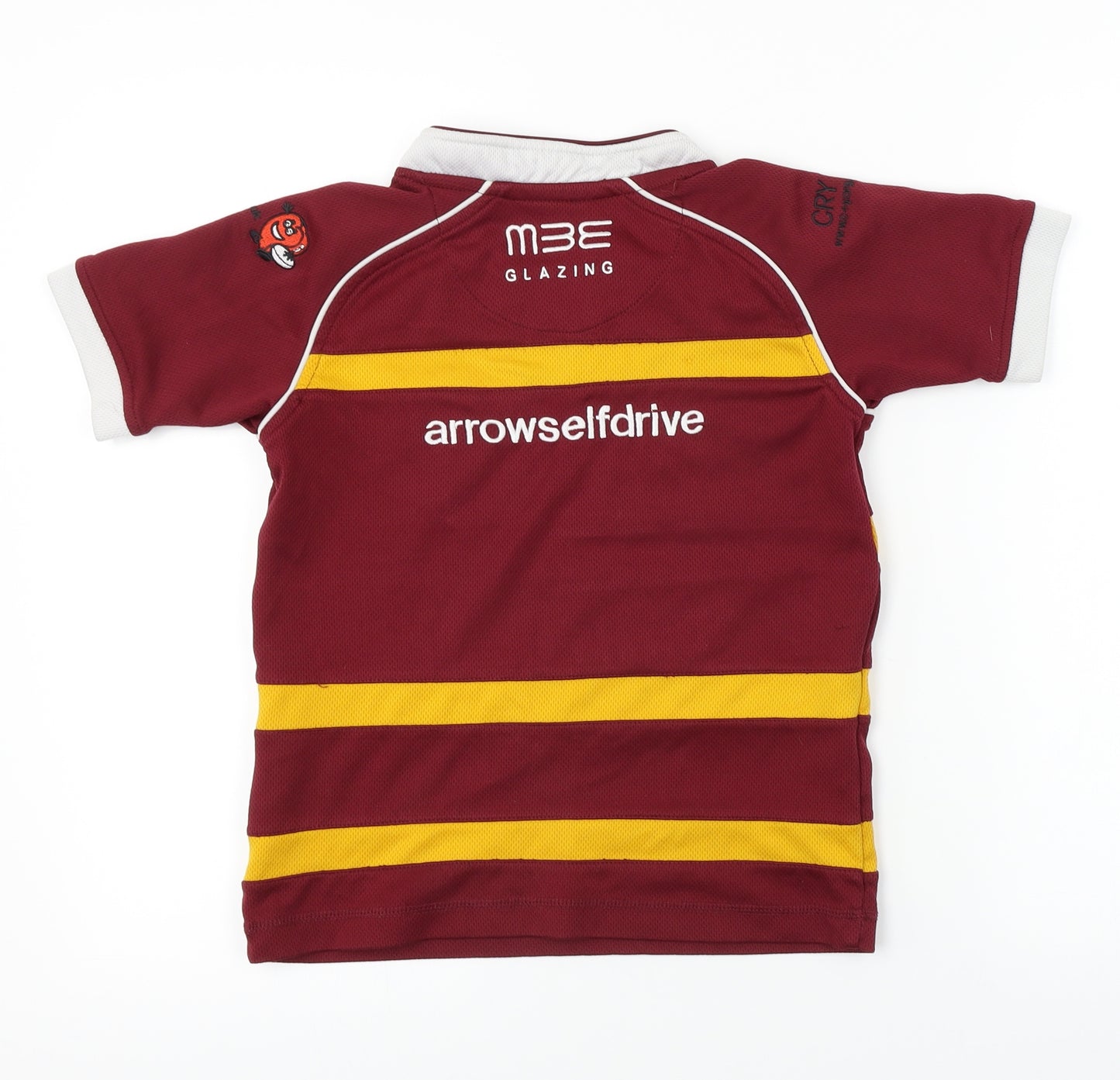 SMB Boys Brown Striped  Basic T-Shirt Size S