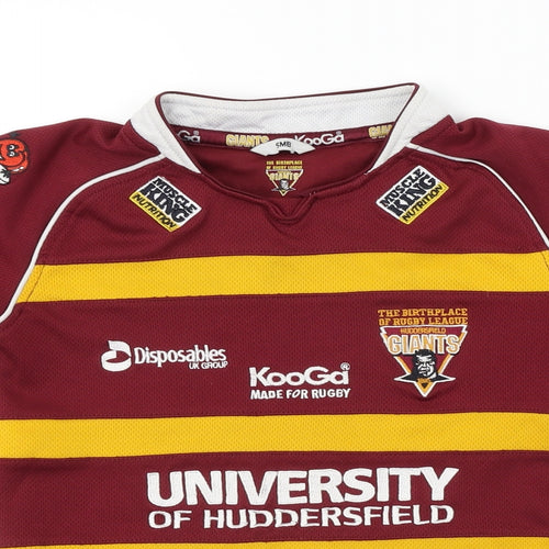 SMB Boys Brown Striped  Basic T-Shirt Size S