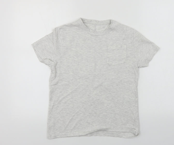 Marks and Spencer  Boys Grey Houndstooth  Basic T-Shirt Size 10-11 Years