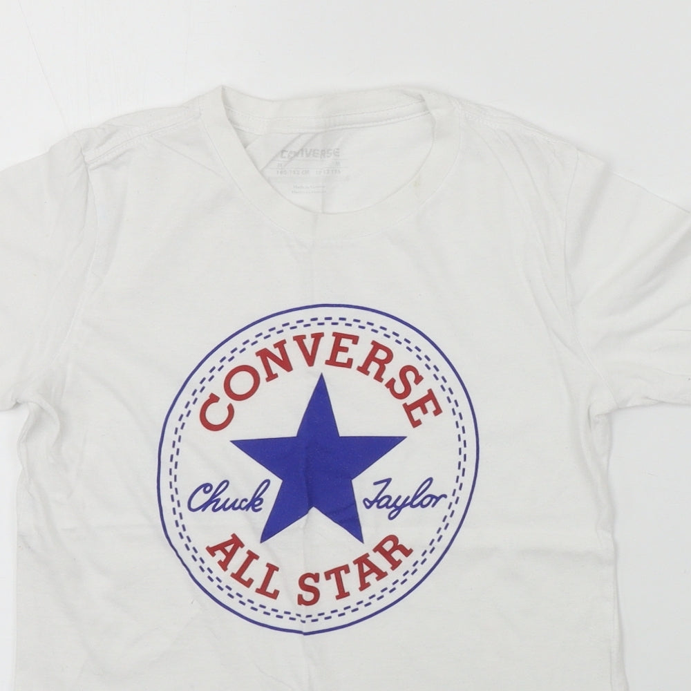 Converse  Boys White   Basic T-Shirt Size M