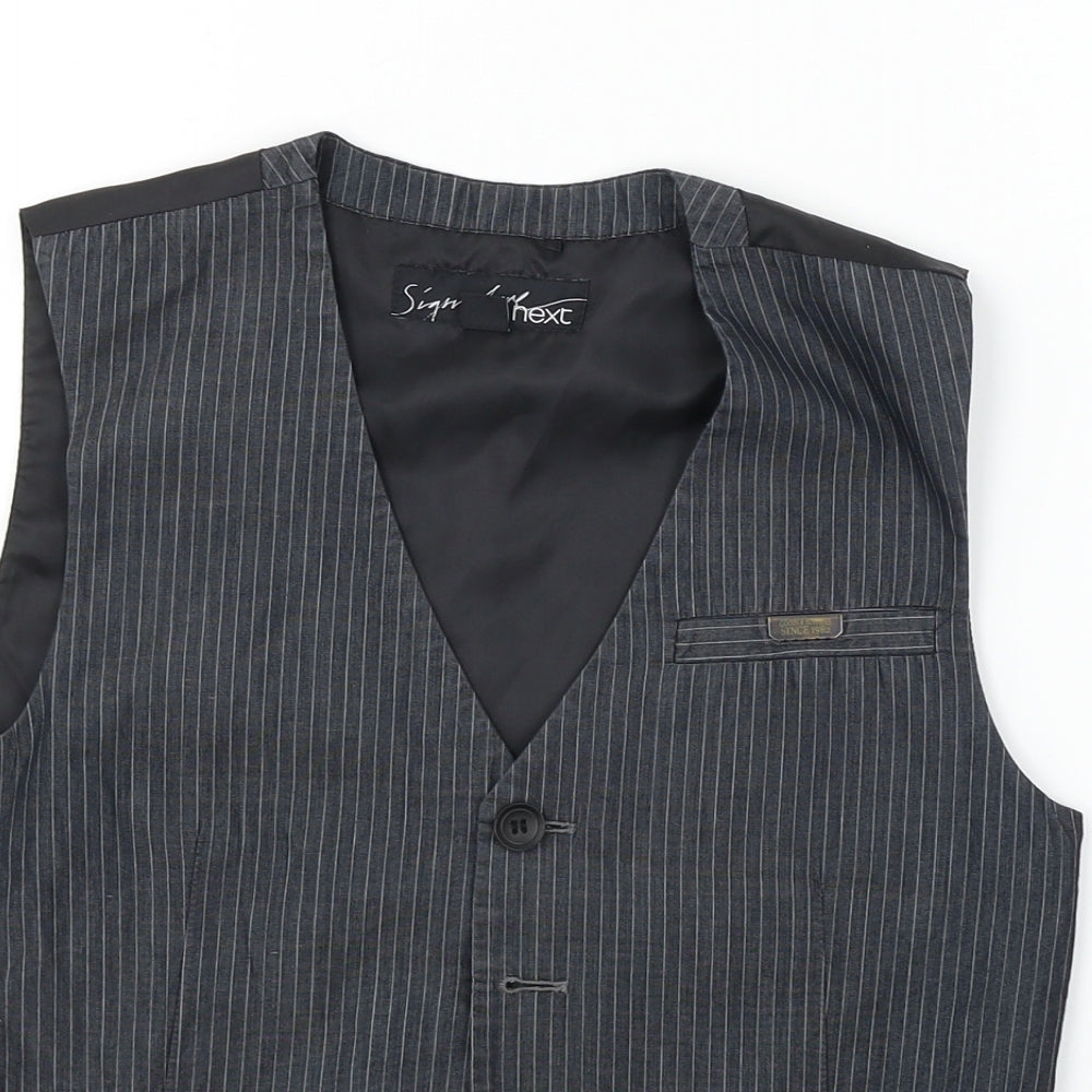 NEXT  Boys Black Striped  Jacket Waistcoat Size 11 Years