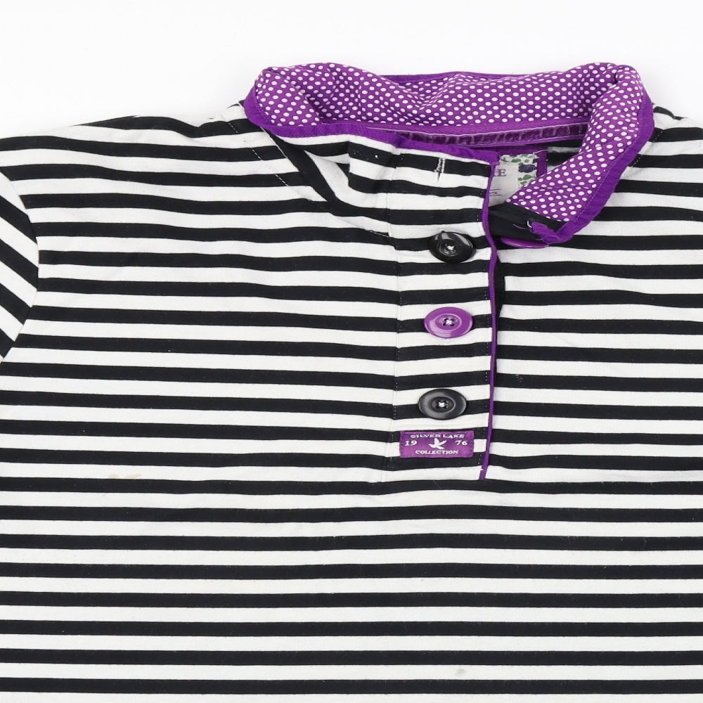 Silver Lake  Womens White Striped  Pullover Jumper Size 26