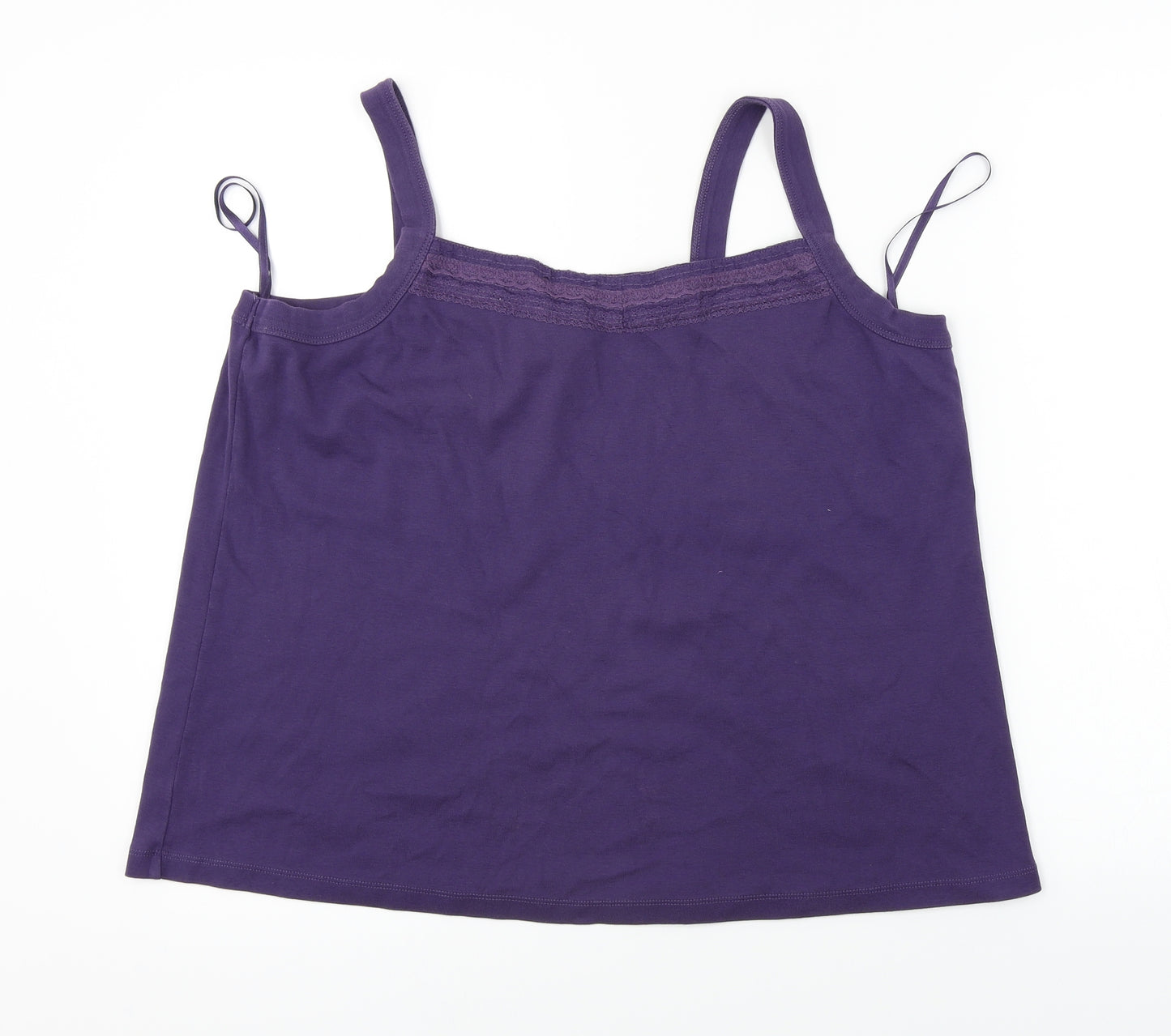 Ann Harvey  Womens Purple   Basic T-Shirt Size 16