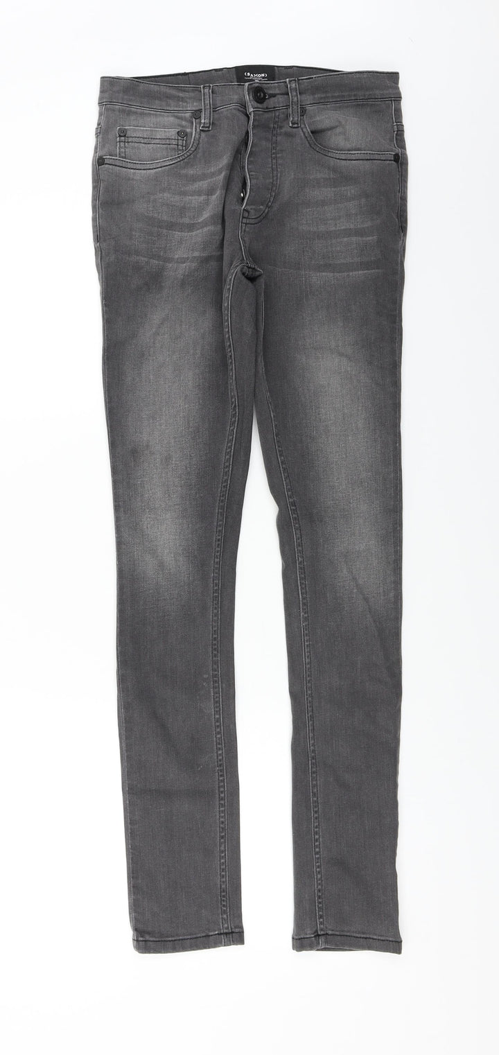 Saxon Womens Grey Skinny Jeans Size 28 in L32 in