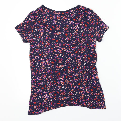 Sleep well  Womens Black Floral  Basic T-Shirt Size 10