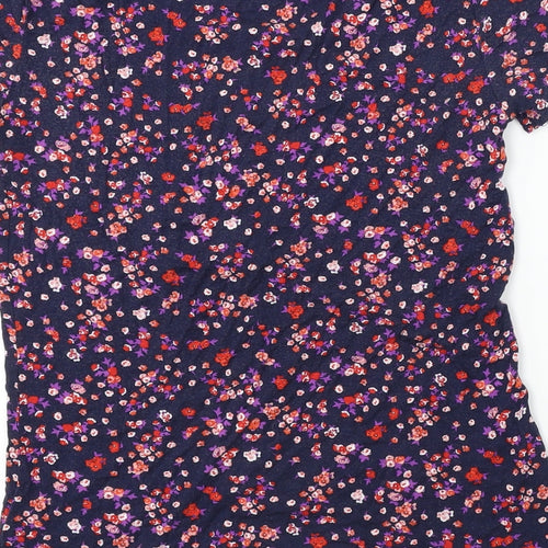 Sleep well  Womens Black Floral  Basic T-Shirt Size 10