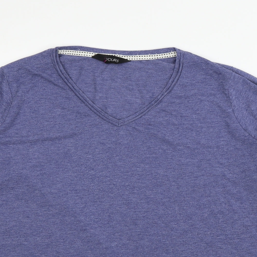 Yours Womens Blue   Basic T-Shirt Size 20