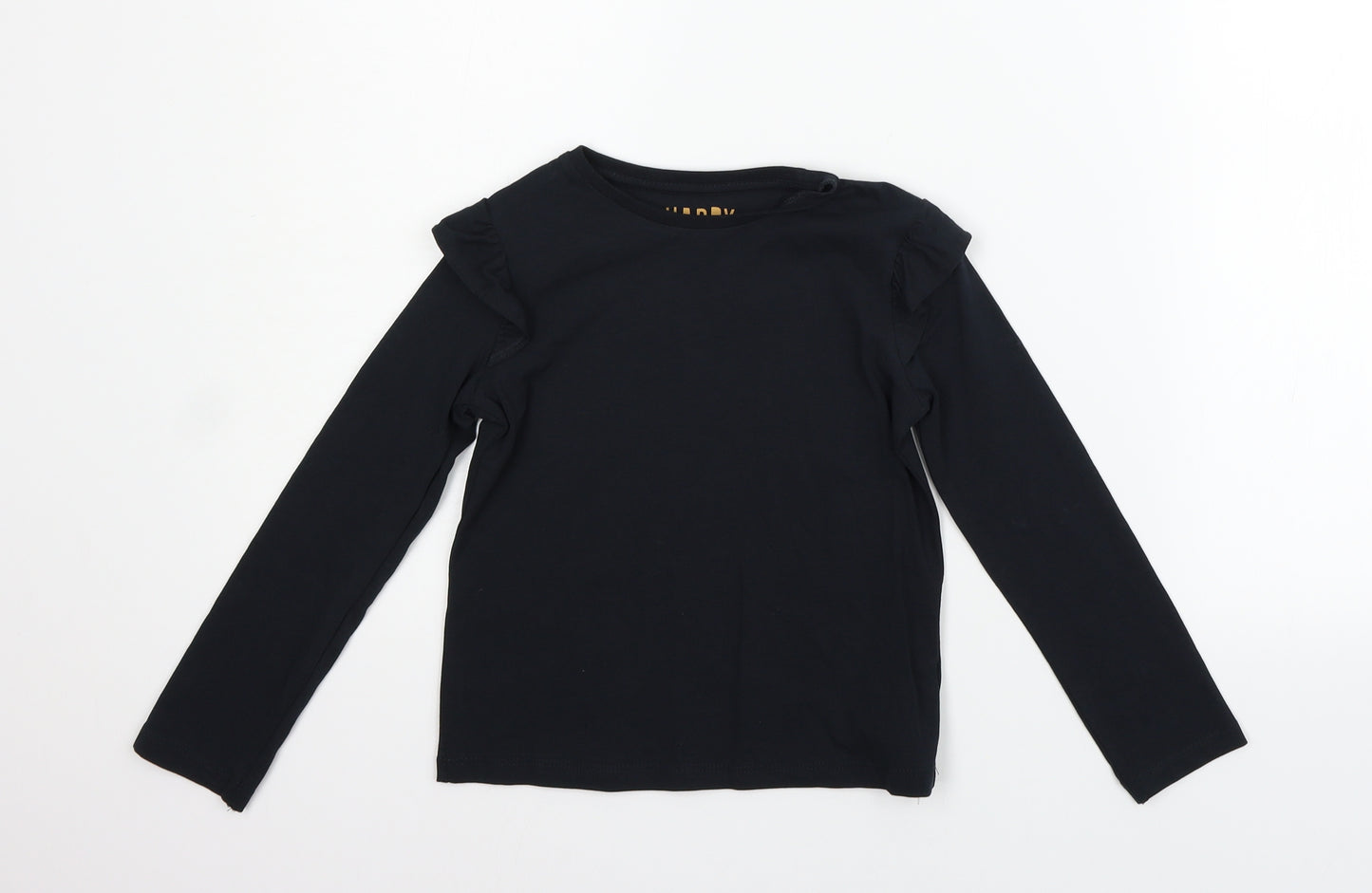 F&F Girls Black   Basic T-Shirt Size 6-7 Years