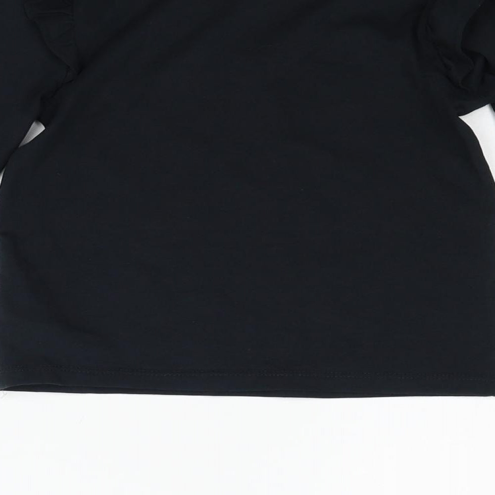 F&F Girls Black   Basic T-Shirt Size 6-7 Years