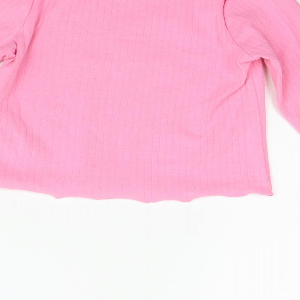 Marks and Spencer Girls Pink   Basic T-Shirt Size 6-7 Years