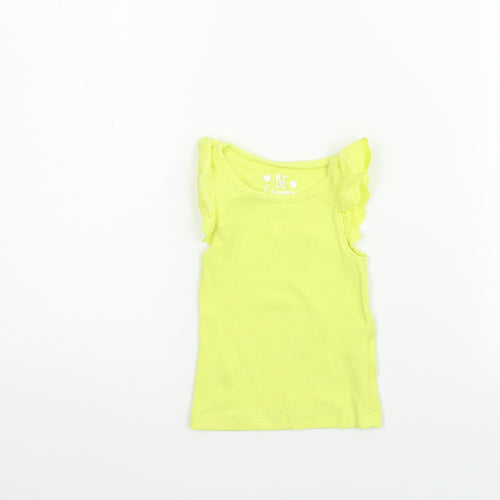 F&F Girls Yellow   Basic Tank Size 12-18 Months