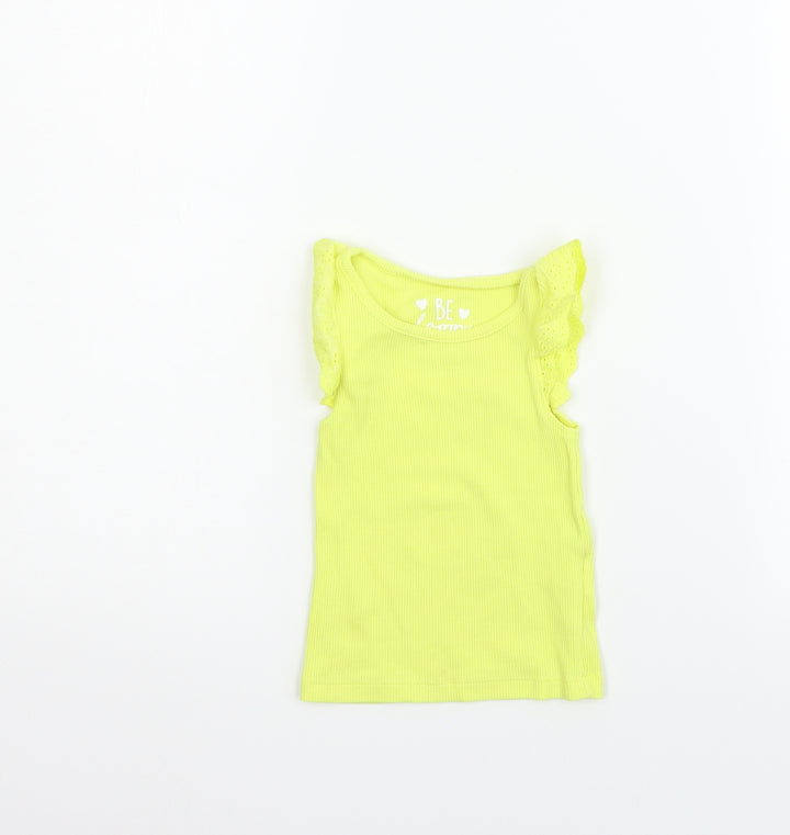 F&F Girls Yellow Basic Tank Size 12-18 Months